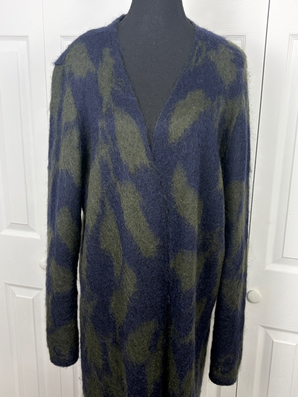 COS Mohair Longline Duster/ Open Front Cardigan Size L - Picture 2 of 11